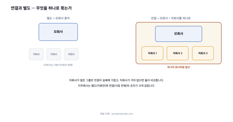 연결 vs 별도 재무제표: 어느 쪽을 봐야 하는가